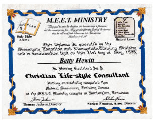 Christian Life-Style Certificate