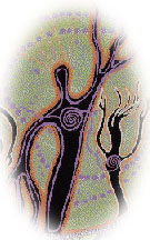 Illustration by Bronwyn Bancroft taken from "Stradbroke Dreamtime" (1993) by Oodgeroo Noonuccal/used without permission